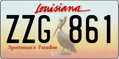 LA license plate ZZG861