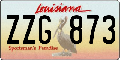LA license plate ZZG873