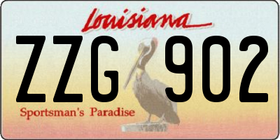 LA license plate ZZG902