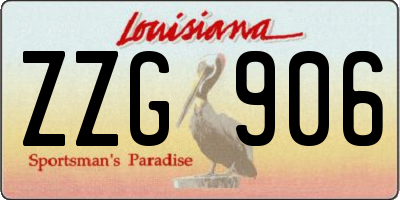 LA license plate ZZG906