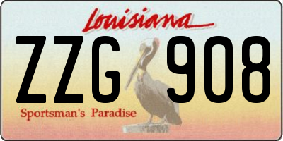 LA license plate ZZG908