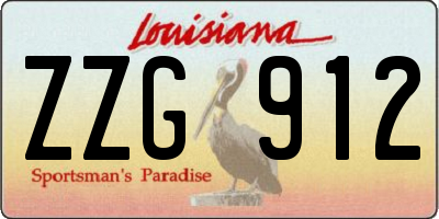 LA license plate ZZG912