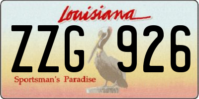 LA license plate ZZG926