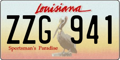 LA license plate ZZG941