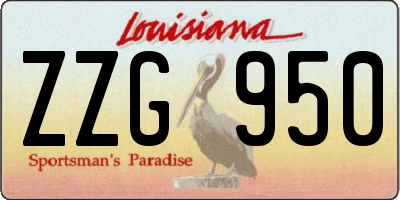 LA license plate ZZG950