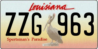 LA license plate ZZG963