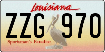 LA license plate ZZG970