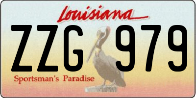 LA license plate ZZG979