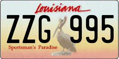 LA license plate ZZG995