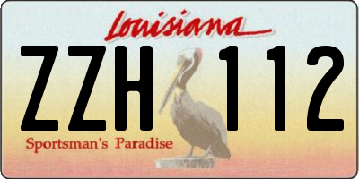 LA license plate ZZH112