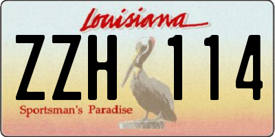 LA license plate ZZH114