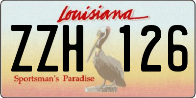 LA license plate ZZH126