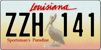 LA license plate ZZH141