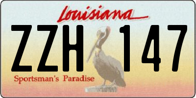 LA license plate ZZH147