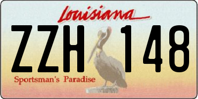 LA license plate ZZH148