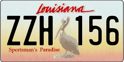 LA license plate ZZH156