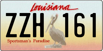 LA license plate ZZH161