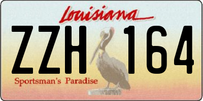 LA license plate ZZH164