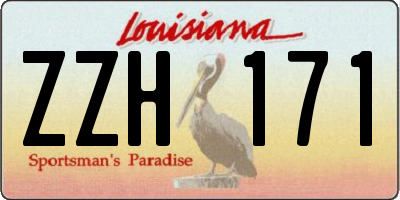 LA license plate ZZH171