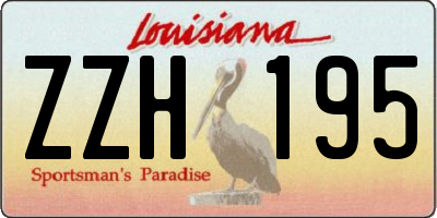LA license plate ZZH195