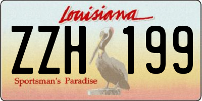 LA license plate ZZH199