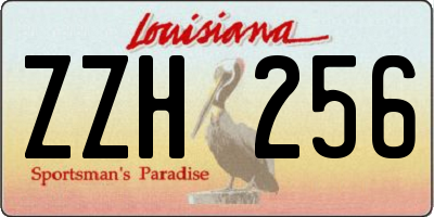 LA license plate ZZH256