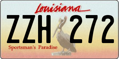 LA license plate ZZH272