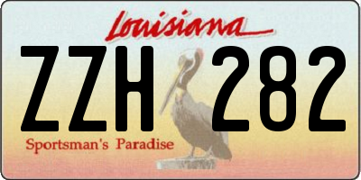 LA license plate ZZH282
