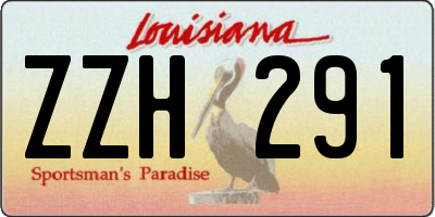 LA license plate ZZH291
