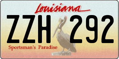 LA license plate ZZH292