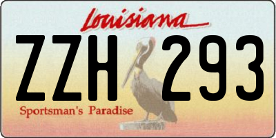 LA license plate ZZH293