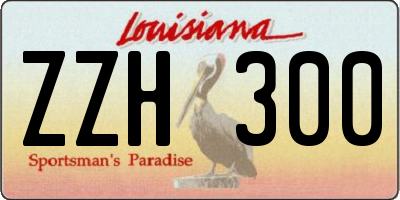 LA license plate ZZH300