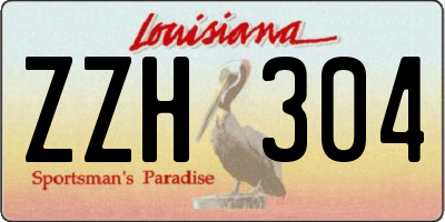 LA license plate ZZH304