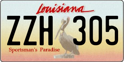 LA license plate ZZH305