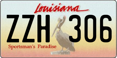 LA license plate ZZH306