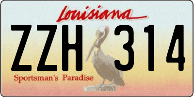 LA license plate ZZH314