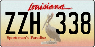 LA license plate ZZH338