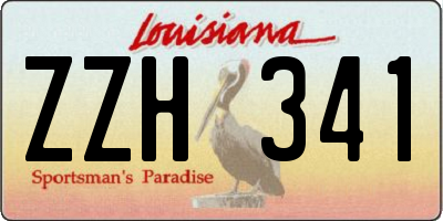 LA license plate ZZH341