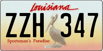 LA license plate ZZH347