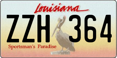 LA license plate ZZH364