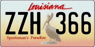 LA license plate ZZH366