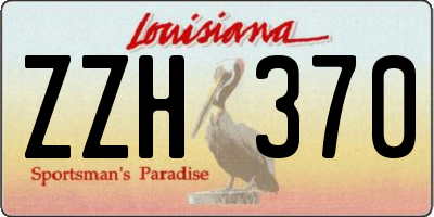 LA license plate ZZH370