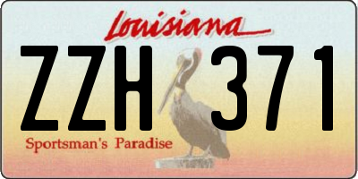 LA license plate ZZH371