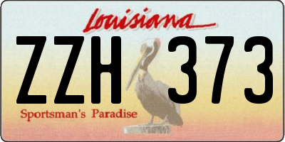 LA license plate ZZH373