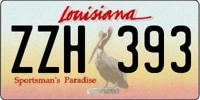 LA license plate ZZH393