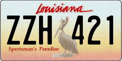 LA license plate ZZH421