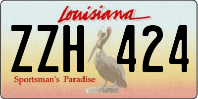 LA license plate ZZH424