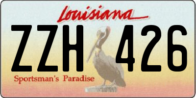 LA license plate ZZH426