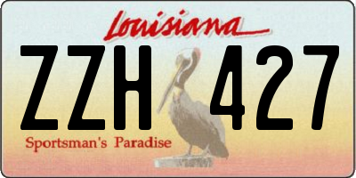 LA license plate ZZH427