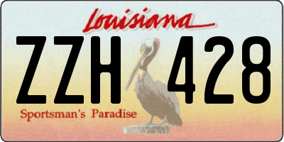 LA license plate ZZH428